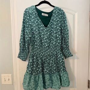 Vineyard Vines Teal Floral Mini Dress